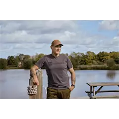 Härkila Identity férfi rövid ujjú póló, Brown melange, XL