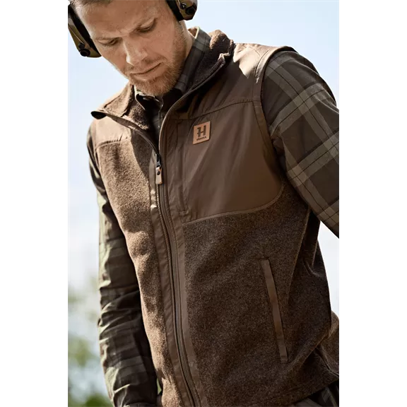Härkila Kalix fleece férfi mellény, Dark earth, L