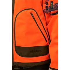 Härkila Kamko Blaze férfi kifordítható polárkabát, Orange Blaze/Willow Green, 5XL