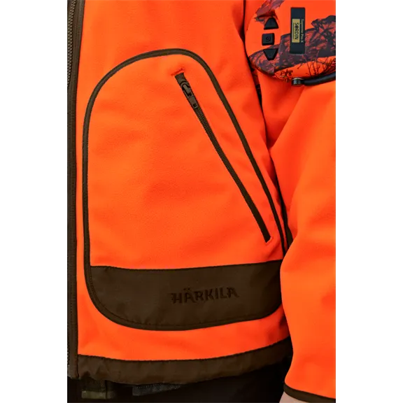 Härkila Kamko Blaze férfi kifordítható polárkabát, Orange Blaze/Willow Green, 5XL