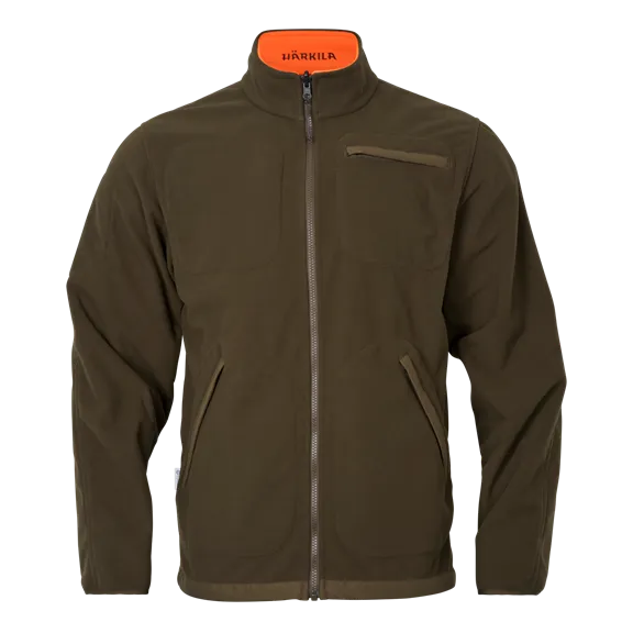 Härkila Kamko Blaze férfi kifordítható polárkabát, Orange Blaze/Willow Green, 5XL