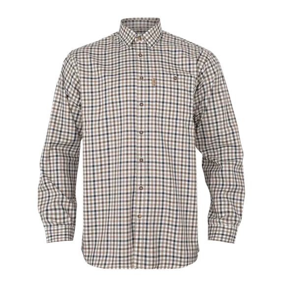 Härkila Milford férfi hosszú ujjú kockás ing, Blue/Beige Check, M