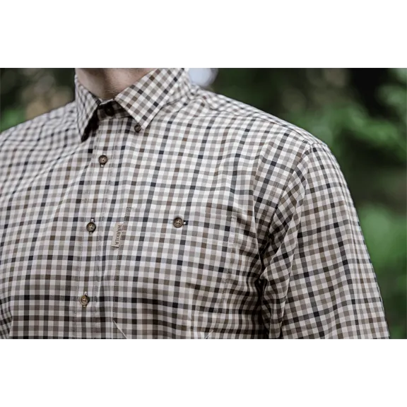 Härkila Milford férfi hosszú ujjú kockás ing, Blue/Beige Check, M
