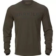 Härkila Mountain Hunter hosszú ujjú férfi póló, Hunting green/Shadow brown, S