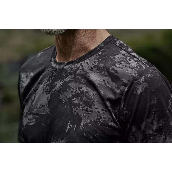 Härkila Noctyx Camo férfi rövid ujjú póló, AXIS MSP® Black/Black, XL