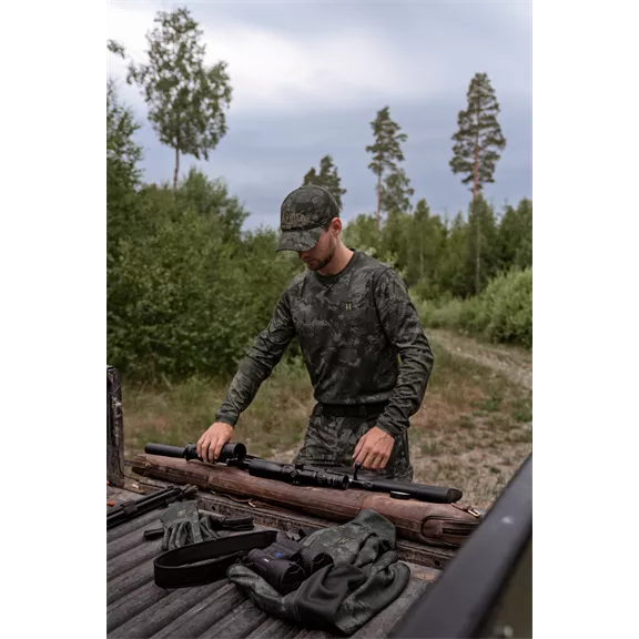 Härkila Noctyx camo férfi hosszú ujjú póló, AXIS MSP®Black 3XL