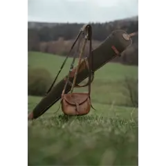 Härkila Retrieve vászon-bőr sörétes fegyvertok, Warm Olive, 135 cm