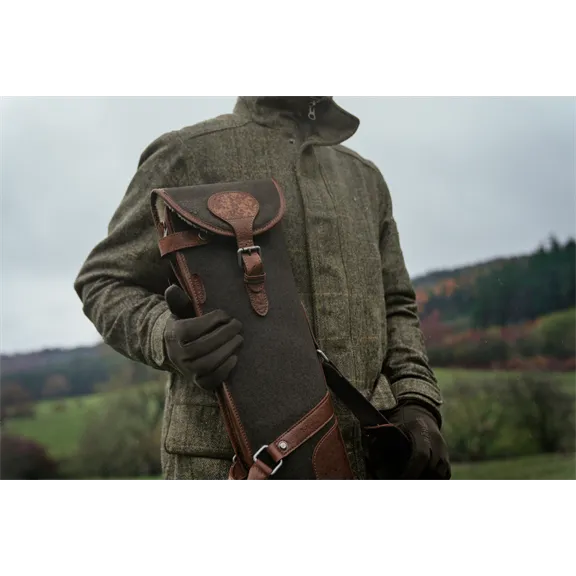 Härkila Retrieve vászon-bőr sörétes fegyvertok, Warm Olive, 135 cm