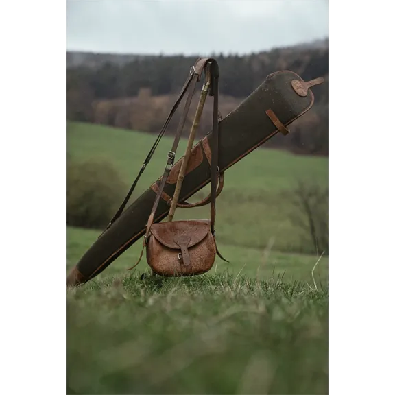 Härkila Retrieve vászon-bőr sörétes fegyvertok, Warm Olive, 135 cm