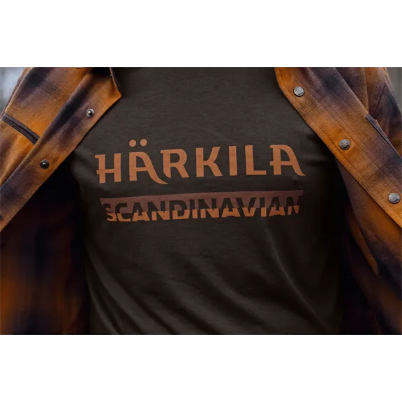 Härkila Scandinavian férfi rövid ujjú póló, Shadow Brown, M