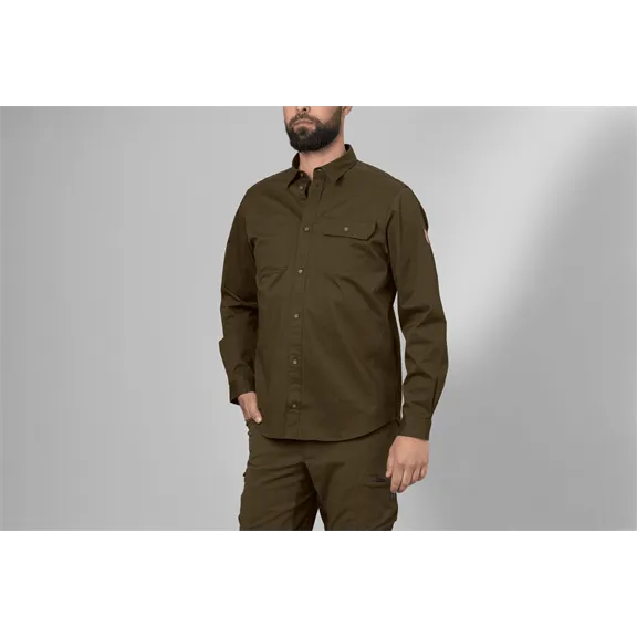 Härkila Trym férfi hosszú ujjú ing, Willow green, M