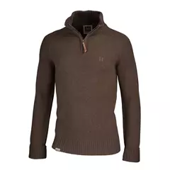 Härkila Vincent Merino Half Zip férfi pulóver, Demitasse brown, M