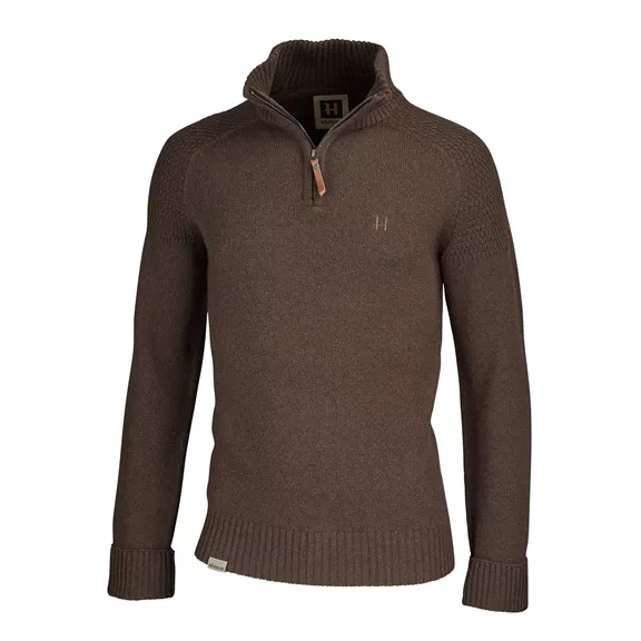 Härkila Vincent Merino Half Zip férfi pulóver, Demitasse brown, M
