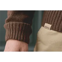 Härkila Vincent Merino V-nyakú férfi pulóver, Demitasse brown, 3XL