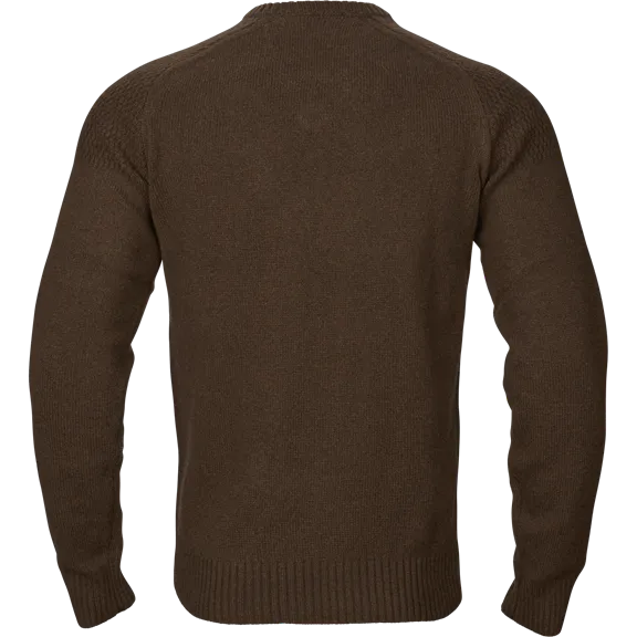 Härkila Vincent Merino V-nyakú férfi pulóver, Demitasse brown, 3XL