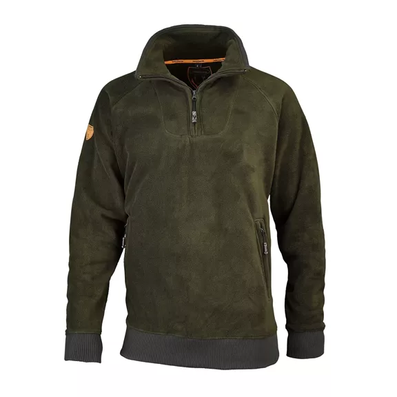 Hubertus férfi fleece pulóver, Olajzöld 6XL