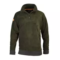 Hubertus férfi fleece pulóver, Olajzöld 6XL