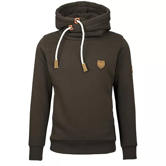 Hubertus férfi kapucnis pulóver, oliv-braun, 4XL