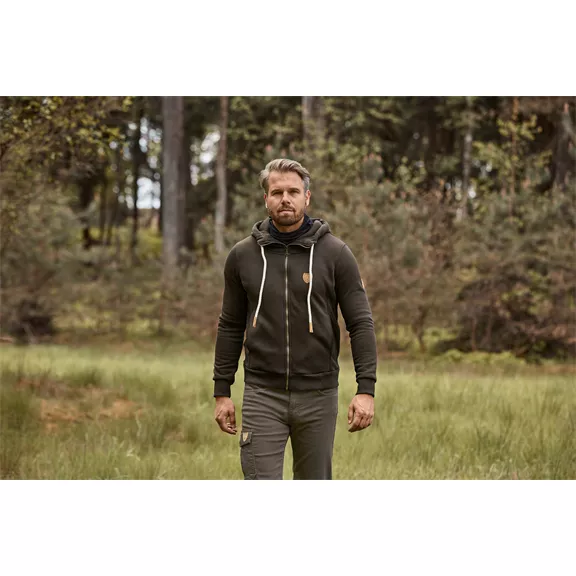 Hubertus férfi könnyű kapucnis dzseki, oliv-braun, L