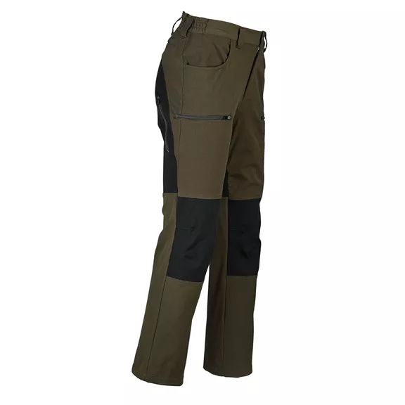 Hubertus férfi sztreccs vadásznadrág, olajzöld-fekete, 54