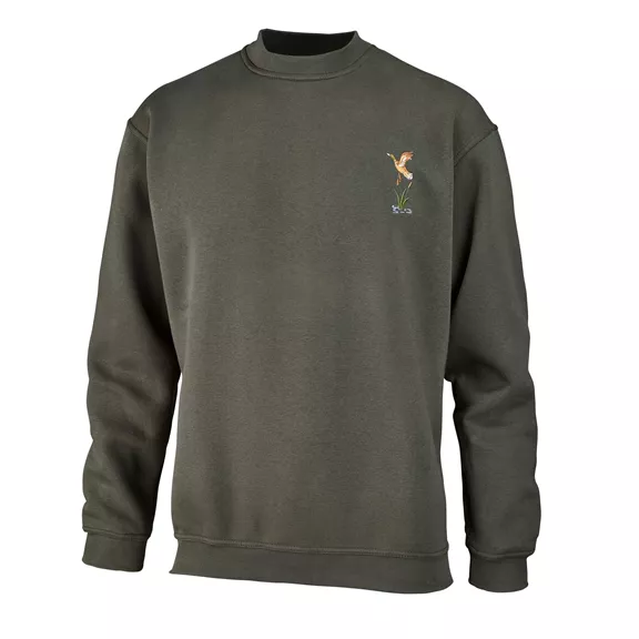 Hubertus környakú pulóver, olív, 4XL