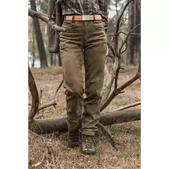Hubertus női bivalybőr nadrág, olajbarna 52