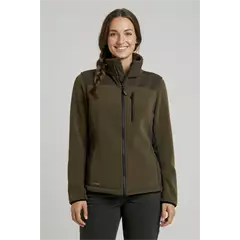 Hubertus női fleece kabát, Olajzöld/barna S