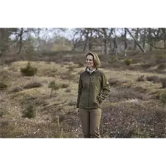 Hubertus női fleece kabát, Olajzöld/barna XS