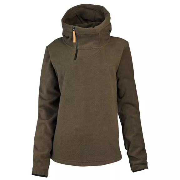 Hubertus női kapucnis felső Hoody, olajzöld-barna, XL.