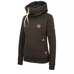 Hubertus női kapucnis pulóver, oliv-braun, L