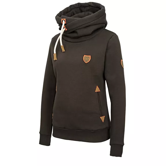 Hubertus női kapucnis pulóver, oliv-braun, L