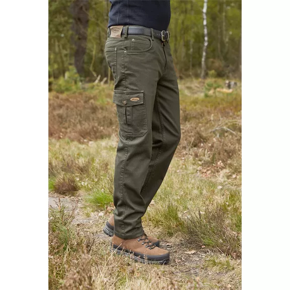 Hubertus vadászfarmer STRETCH, olajzöld 31