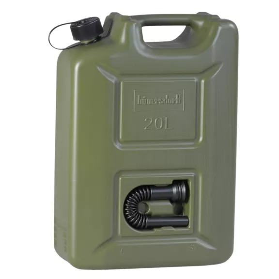 Hünersdorff műanyag üzemanyagkanna 20 liter, zöld