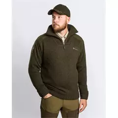 Hurricane pulóver, darkgreen melange, S