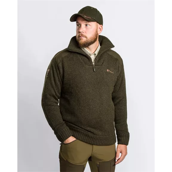Hurricane pulóver, darkgreen melange, S