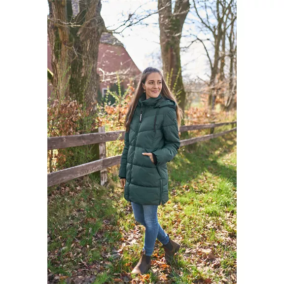 Icepeak Adaire női kapucnis steppelt kabát, dunkelgrün, 36.