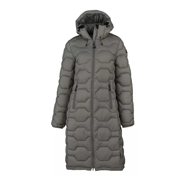 Icepeak Bandis hosszú steppelt kabát, antique grün, 38.