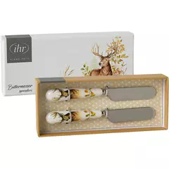 Ihr vajazó kés, szarvas mintával