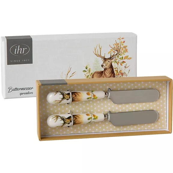 Ihr vajazó kés, szarvas mintával