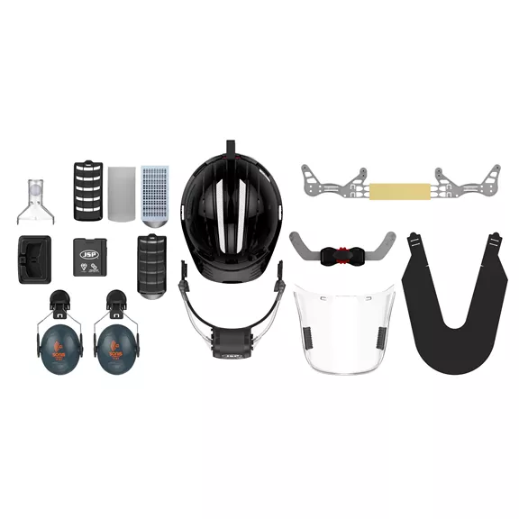 JSP Powercap Infinity motoros légzőkészülék komplett JSP Powercap Infinity motoros légzőkészülék komplett