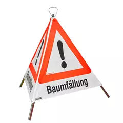Jelzőtábla tartó: Baumfällung,70 cm