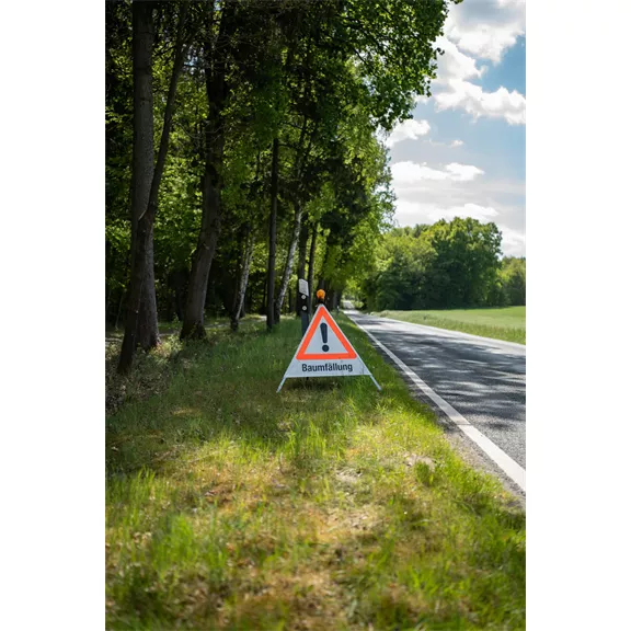 Jelzőtábla tartó: Baumfällung,70 cm