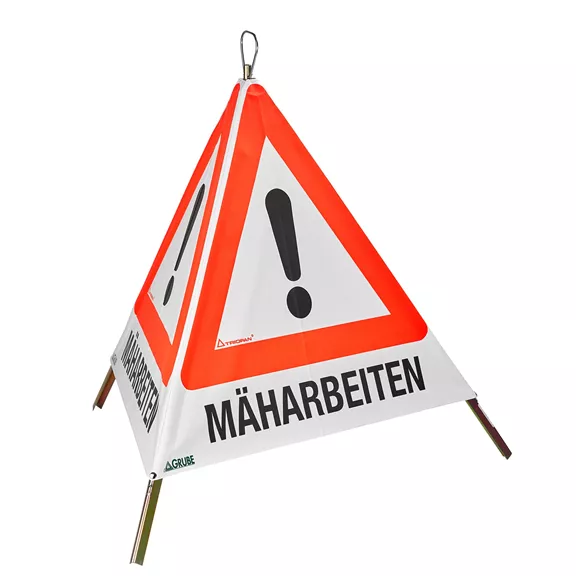 Jelzőtábla tartó:  Mäharbeiten 70 cm