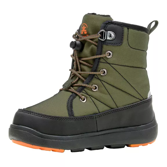 Kamik Luge téli gyerekcipő, Olive-orange, 35