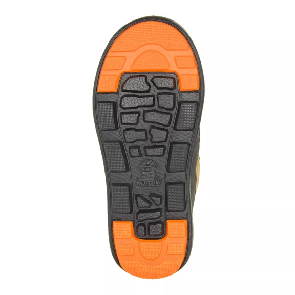 Kamik Luge téli gyerekcipő, Olive-orange, 35