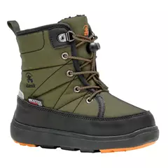 Kamik Luge téli gyerekcipő, Olive-orange, 35