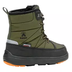 Kamik Luge téli gyerekcipő, Olive-orange, 35
