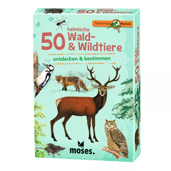 Kártyajáték, 50 heimische Wald- & Wildtiere (német nyelvű) Kártyajáték, 50 heimische Wald- & Wildtiere (német nyelvű)