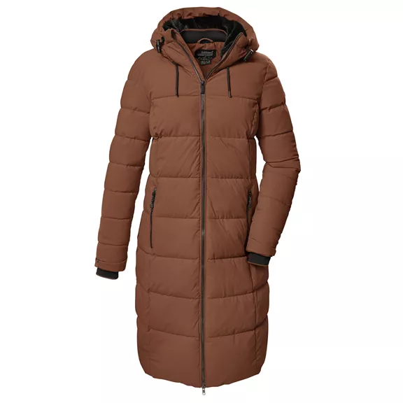 Killtec KOW 56 hosszú kapucnis női kabát, cappuccino, 36.