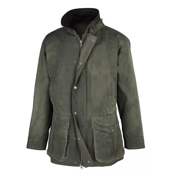 Laksen Enoch viaszos férfi kabát, forest green, 56